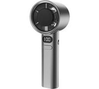 Ventilateur portable à vitesse variable,ELVANZA Ventilateur,moteur de sèche-cheveux haute vitesse,guidage du flux d'air par surpression à tourbillon,autonomie prolongée de 1 800 mAh,gris gris