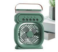 Ventilateur Portable avec Brume | Ventilateur de Bureau Portable,3 Vitesses Circulateur d'Air Rechargeable et Veilleuse pour Chambre Cuisine Extérieur Camping Pique-nique Été