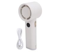 Ventilateur portable avec écran LED, ventilateur rechargeable portable, mini-ventilateur à 100 vitesses réglables avec lumière nocturne pour une utilisation à la maison ou en extér (Blanche)