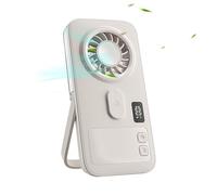 Ventilateur portable avec nébulisation, écran numérique, design fin, fonction silencieuse, ventilateur portable rechargeable avec nébuliseur compact, pour maison, bureau, intérieur extérieur, camp