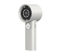 Ventilateur portable avec plage de vitesse réglable et affichage numérique, équipé d'un moteur sans balais et d'une longue durée de vie de la batterie pour un refroidissement extérieur efficace (blanc