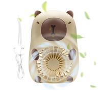 ventilateur portable Capybara avec cordon - Refroidisseur de nourriture de bureau à 3 vitesses - Accessoire de refroidissement à air personnel - Accessoires cool pour voyage, extérieur, maison et