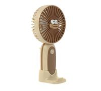 Ventilateur Portable Cartoon 3 Niveaux avec Socle Bureau Marron / Beige