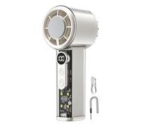 Ventilateur portable de refroidissement avec batterie rechargeable USB de 5 000 mAh, 6,1 x 6,1 x 15,5 cm, mini ventilateur portable, 100 vitesses réglables, design de lanière portable, pour la maison