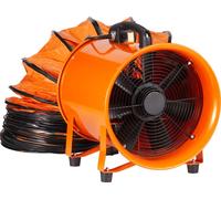 Ventilateur portable de SucceBuy, 203,2 mm Ventilateur cylindrique haute performance avec 5 m de tuyau, 145 W Ventilateur d'extraction d'air d'atelier haute performance 1020 CFM, Ventilateur industrie