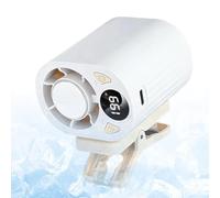 Ventilateur portable - Débit d'air à clipser, ventilateur à affichage numérique, réglages de vitesse variables, cellule interne de batterie rechargeable, appareil refroidissement, machine vent personn