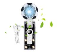 Ventilateur portable en forme de ballon de football rechargeable | Ventilateur à main compact - pour les fans de spectacles, stade, concerts, randonnée, dortoir, gym, camping, plage, pique-nique