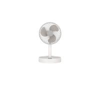 Ventilateur portable Fabrilamp jerico 5W rechargeable blanc/gris