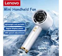Ventilateur portable Lenovo Turbo à 100 vitesses réglables, ventilateur de refroidissement haute vitesse, rechargeable par USB, silencieux, pour les voyages Pink