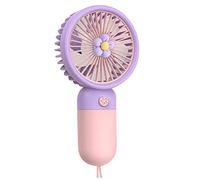 Ventilateur Portable Mini Adorable Forme-Poche Petit Rechargeable USB Ventilo A Main Portatif Silencieux Fan Ventilateurs Hand Held Ventillateur Bureau Table Visage Voyage Externe (A)