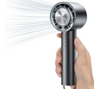 Ventilateur Portable Mini Ventilateur Portable USB Rechargeable à 5 vitesses, Mini ventilateur électrique personnel 4000mAh Power Bank Petit ventilateur silencieux pour voyage/camping/extérieur