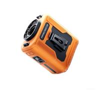 Ventilateur portable monté sur la taille avec batterie 6000 mAh pour une utilisation prolongée en extérieur et un refroidissement complet du corps 5 vitesses réglables (orange)
