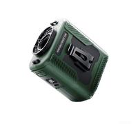 Ventilateur portable monté sur la taille avec batterie de 6000 mAh pour une utilisation prolongée en extérieur et un refroidissement complet du corps, 5 vitesses réglables (vert)