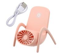 Ventilateur Portable Multifonction Support Téléphone USB, 3 Vitesses | Plastique Pliable, Batterie Grosse Capacité, Lumières Colorées Intégrées, pour Maison, Attente et Déplacements Quotidiens