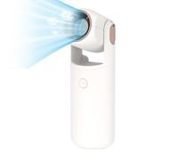 Ventilateur portable, petit souffleur rechargeable à 5 vitesses, ventilateur à main réglable pour voyages estivaux, pour hommes, femmes, intérieur, voyage, randonnée, plage, maison, bureau, salle de