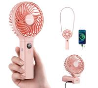Ventilateur portable portable, batterie rechargeable de 5000 mAh, vent à 6 vitesses, affichage numérique LED, mini ventilateur de voyage électrique pliable avec alimentation de secours, cadeau