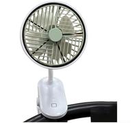 Ventilateur portable pour mini ventilateur à clip rechargeable par USB silencieux pour poussette, bureau, étudiant, dortoir, refroidissement personnel d'été (vert - style A)