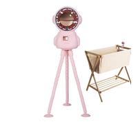 Ventilateur portable pour poussette astronaute, ventilateur portable rechargeable, poussette, ventilateur à clip pour poussette, réglage horizontal du flux d'air à 270 °, idéal pour berceau, sièges de