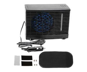 Ventilateur portable pour voiture - 12 V - Avec adhésif avancé - Avec système de réservoir d'eau - Mini ventilateur portable - Pour cave, camping, trajets en voiture, intérieur, chambre à coucher