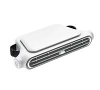 Ventilateur portable pour voiture, système de refroidissement à double turbine, circulation d'air silencieuse, flux d'air réglable, bon pour les passagers arrière, les longs voyages, voitures, SUV