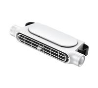 Ventilateur portable pour voiture, système de refroidissement à double turbine, circulation d'air silencieuse, flux d'air réglable, bon pour les passagers arrière, les longs voyages, voitures, SUV