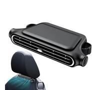Ventilateur portable pour voiture, système de refroidissement à double turbine, circulation d'air silencieuse, flux d'air réglable, bon pour les passagers arrière, les longs voyages, voitures, SUV