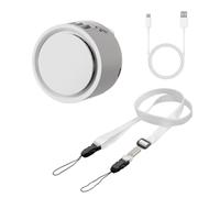 Ventilateur Portable Rafraîchissant,4 Vitesses,rechargeable Par USB,réglable,mains Libres,clipser À La Ceinture Avec Cordon Et Support,pour Voyages,trajets Domicile-travail Et Activités De Plein Air