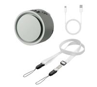 Ventilateur Portable Rafraîchissant,4 Vitesses,rechargeable Par USB,réglable,mains Libres,clipser À La Ceinture Avec Cordon Et Support,pour Voyages,trajets Domicile-travail Et Activités De Plein Air