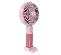 Ventilateur Portable Rechargeable 3 Vitesses avec Base Support 2-en-1 Rose