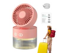 Ventilateur portable rechargeable à faible bruit | Chargement USB pour maison, bureau, chambre à coucher, dortoir, terrasse, jardin, garage, sous-sol, voiture, tente