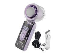 Ventilateur portable rechargeable avec lumière LED, ventilateur de refroidissement sans pale, gadget compact de voyage pour flux d'air, idéal pour la plage, les adultes, le camping, les vacances