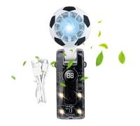 Ventilateur portable rechargeable | Forme de football | Éventail à main compact | Pour les fans, les spectateurs, les spectacles, les stades, les concerts, la randonnée, le dortoir, la gym, le camping