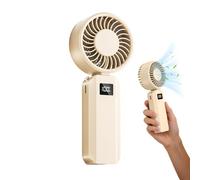 Ventilateur portable - Refroidisseur d'air pliable, éolienne à six vitesses, cellule de batterie rechargeable, flux d'air du moteur silencieux, équipement de refroidissement personnel, blanc personnel