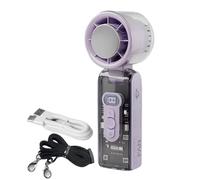 Ventilateur Portable Sans Pale | Affichage Numérique 100 Vitesses Pliable | Mini ventilateur de poche personnel avec dragonne,pour voyage, plage, camping, randonnée, pêche, pique-nique, extérieur, vac