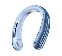 Ventilateur portable sans pales rechargeable à 360 degrés 5 vitesses réglables silencieux pour la maison, le bureau, les voyages, le sport, affichage numérique portable