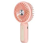 LinQ Ventilateur Portable Silencieux 3 Vitesses avec Batterie et Support Téléphone Rose