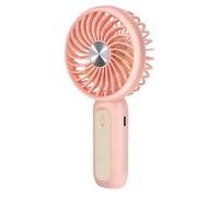 LinQ Ventilateur Portable Silencieux 3 Vitesses avec Batterie et Support Téléphone Rose