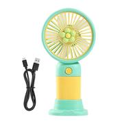 Ventilateur portable silencieux pour l' , rechargeable par USB, avec base | Ventilateur à main portable adapté pour bureau, cuisine, maison, voyage, intérieur et extérieur, pour femmes et hommes