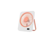 Ventilateur portable sur batterie - 5 vitesses - Autonomie 6h - Compact & silencieux - Recharge USB - À poser ou accrocher - ROSE