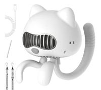 Ventilateur portable ventilateur 4 en 1 Cat Shape Baby poussette ventilateur 2200mAh Silicone ventilateur portable rechargeable à faible bruit à 3 naissances Clip de niveau sur ventilateur