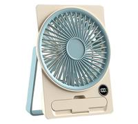 Ventilateur portable, ventilateur de bureau rechargeable, refroidisseur de bureau d'étude, profil plat et mince facilement s'adapte facilement, rechargeable via USB, 14,5x4x18cm, pour les salles d'étu