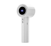 Ventilateur portable, ventilateur de main rechargeable - Fan Turbo de refroidissement USB CHARGING - Affichage numérique Le temps chaud doit avoir des fournitures pour le travail, camping voyageant pi