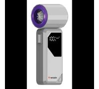 Ventilateur portable Verbatim Cool 'n' Go AirJet Gris/Violet - Batterie Li-Ion 4000mAh - 6W - Dimensions 52.3x40.3x133.7mm - Recharge USB