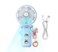 Ventilateur Portatif 3 Vitesses Rechargeable Par USB, Mini Ventilateur De Refroidissement Portable Avec Un Design De Dessin Animé Mignon, Ventilateurs De Poche Personnels À Flux D'air Puissant