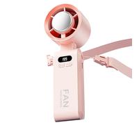 Ventilateur portatif à affichage numérique - Ventilateur de bureau rechargeable par USB, outil de ventilation portable avec batterie de 3 600 mAh, ventilateurs de climatiseur à grande vitesse pour la