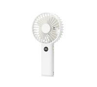 Ventilateur portatif à main avec affichage numérique, lumière nocturne, vitesse réglable, silencieux et puissant, idéal pour été, voyage et bureau