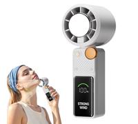 Ventilateur portatif à main, refroidisseur à compressé de glace 3000mAh avec affichage LED, ventilation turbo à 100 vitesses réglables, mini ventilateur personnel compact pour outdoor, camping, plage