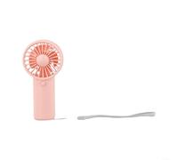 Ventilateur portatif compact avec flux d'air réglable, parfait pour rester au frais au travail ou à l'école (rose)