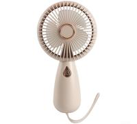 Ventilateur portatif de petite taille 16 x 9 cm avec lumière LED, moteur silencieux sans balais rechargeable par USB, ventilateur de refroidissement personnel pour bureau, voyage, extérieur, violet