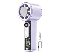 Ventilateur Portatif De Refroidissement, Avec Batterie Rechargeable USB De 5 000 MAh, 2,44 X 2,44 X 6,18 Pouces, Mini Ventilateur Portatif, 100 Vitesses Réglables, Conception De Lanière Portable, Pour